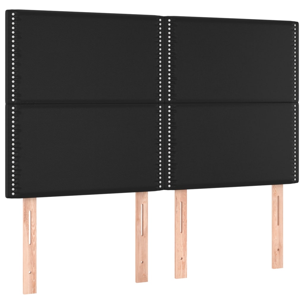 Boxspring met matras kunstleer zwart 140x200 cm is nu te koop bij PeponiXL, paradijselijk wonen!