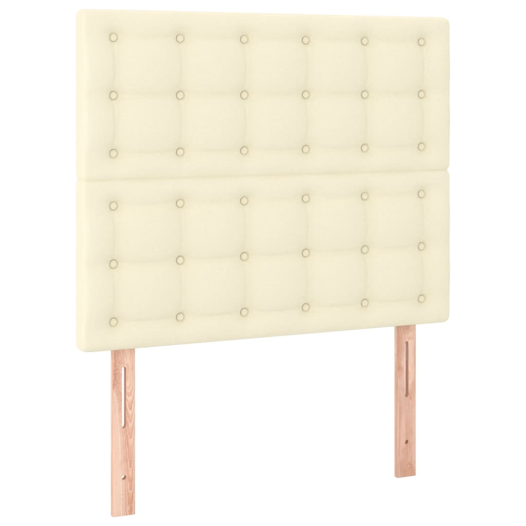 Boxspring met matras kunstleer crèmekleurig 100x200 cm is nu te koop bij PeponiXL, paradijselijk wonen!