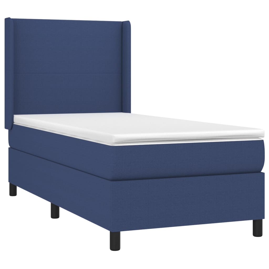 Boxspring met matras en LED stof blauw 80x200 cm is nu te koop bij PeponiXL, paradijselijk wonen!