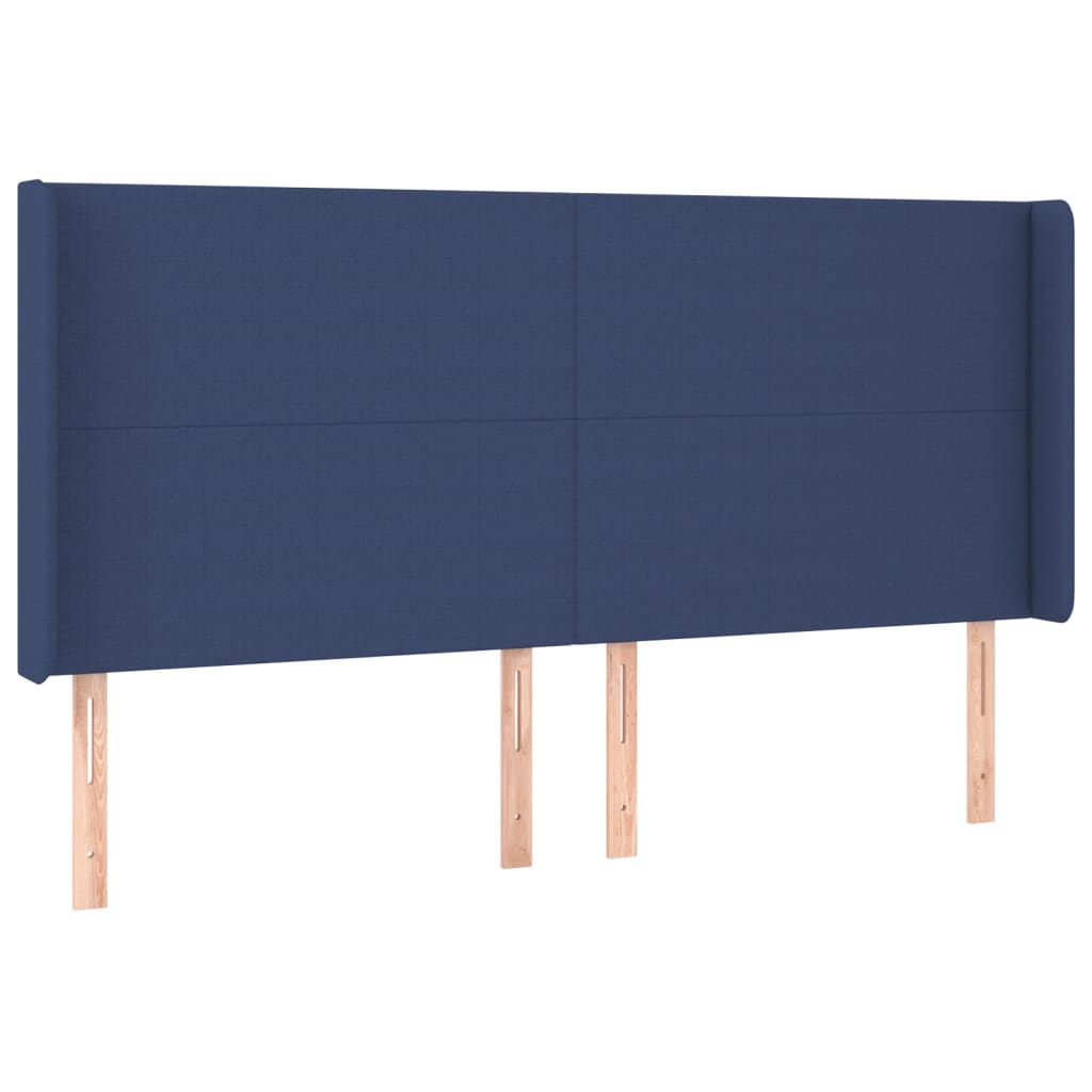 Boxspring met matras en LED stof blauw 160x200 cm is nu te koop bij PeponiXL, paradijselijk wonen!