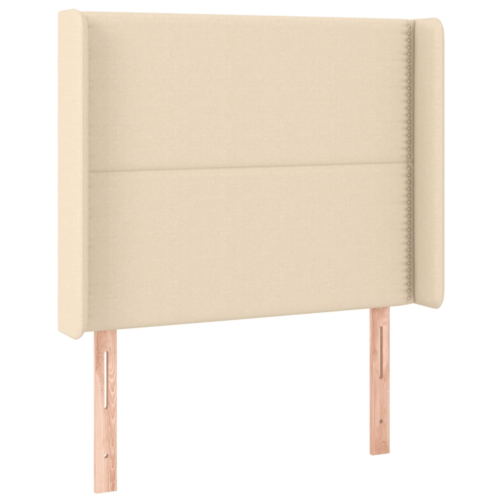 Boxspring met matras en LED stof crèmekleurig 90x190 cm is nu te koop bij PeponiXL, paradijselijk wonen!
