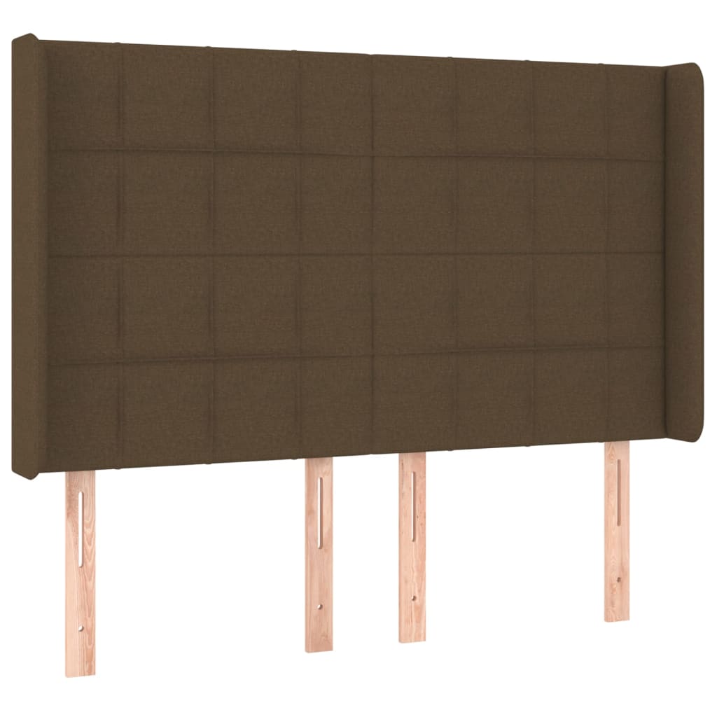 Boxspring met matras en LED stof donkerbruin 140x200 cm is nu te koop bij PeponiXL, paradijselijk wonen!