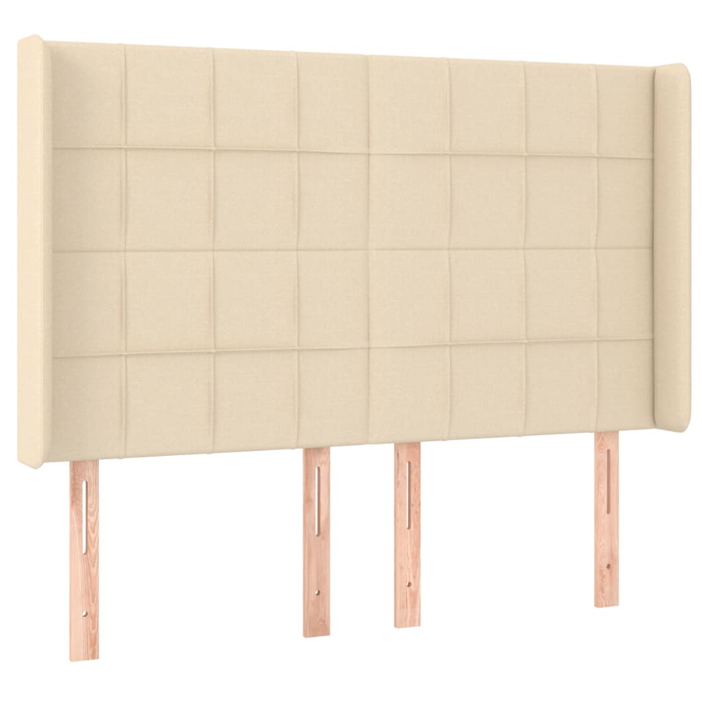 Boxspring met matras en LED stof crèmekleurig 140x200 cm is nu te koop bij PeponiXL, paradijselijk wonen!