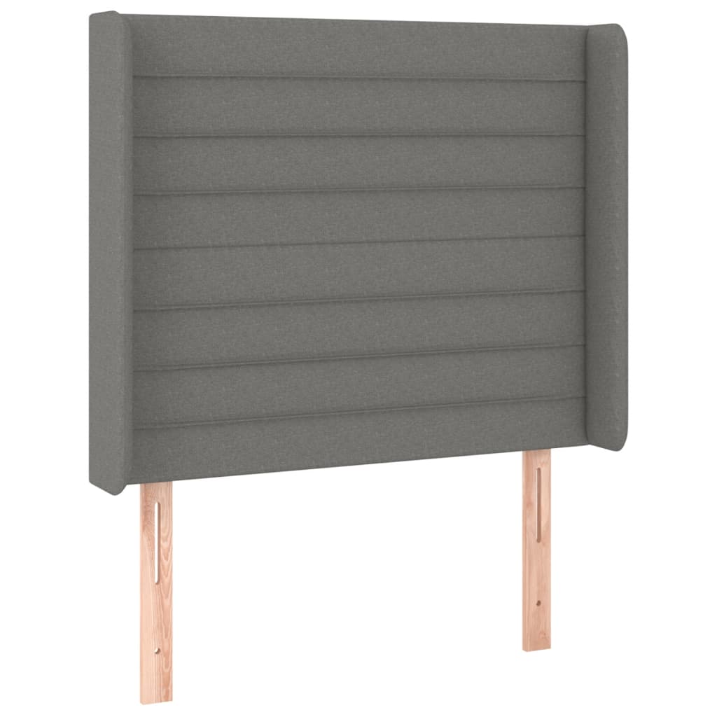 Boxspring met matras en LED stof donkergrijs 80x200 cm is nu te koop bij PeponiXL, paradijselijk wonen!