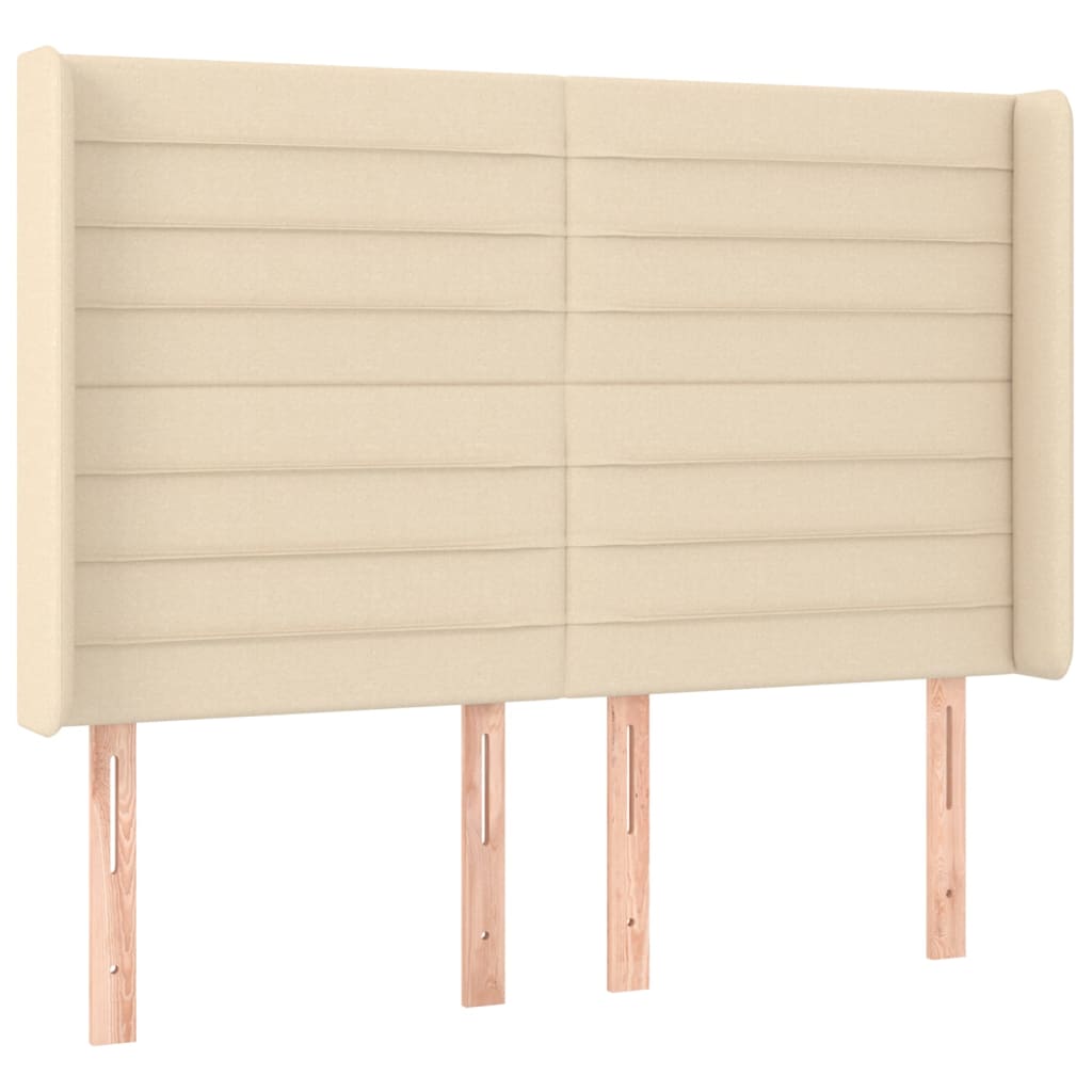 Boxspring met matras en LED stof crèmekleurig 140x200 cm is nu te koop bij PeponiXL, paradijselijk wonen!