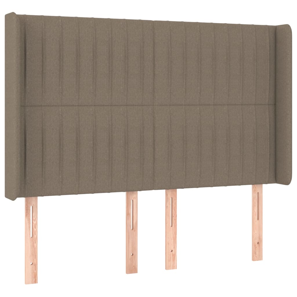 Boxspring met matras en LED stof taupe 140x200 cm is nu te koop bij PeponiXL, paradijselijk wonen!