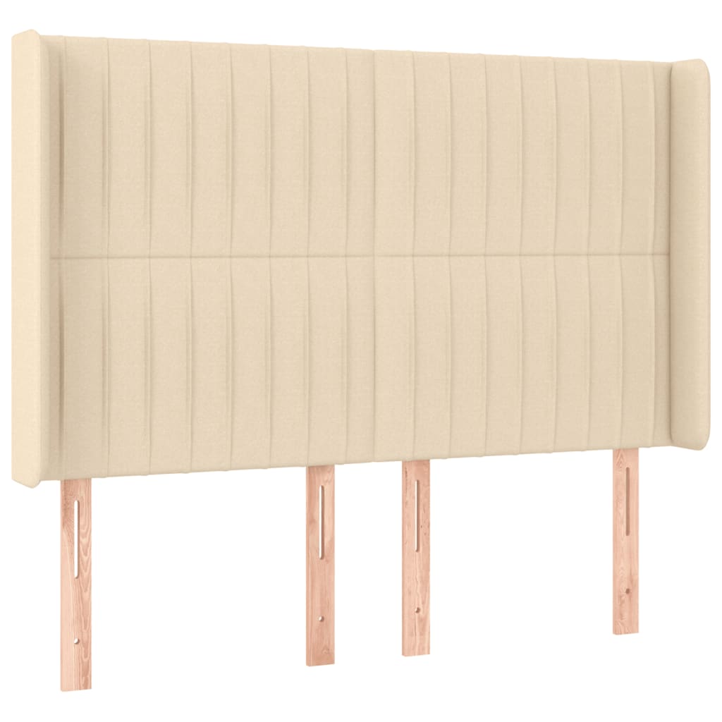 Boxspring met matras en LED stof crèmekleurig 140x200 cm is nu te koop bij PeponiXL, paradijselijk wonen!