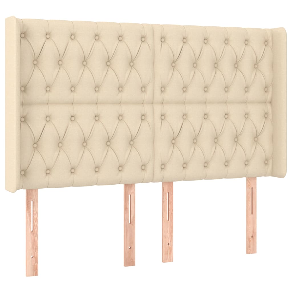 Boxspring met matras en LED stof crèmekleurig 140x190 cm is nu te koop bij PeponiXL, paradijselijk wonen!
