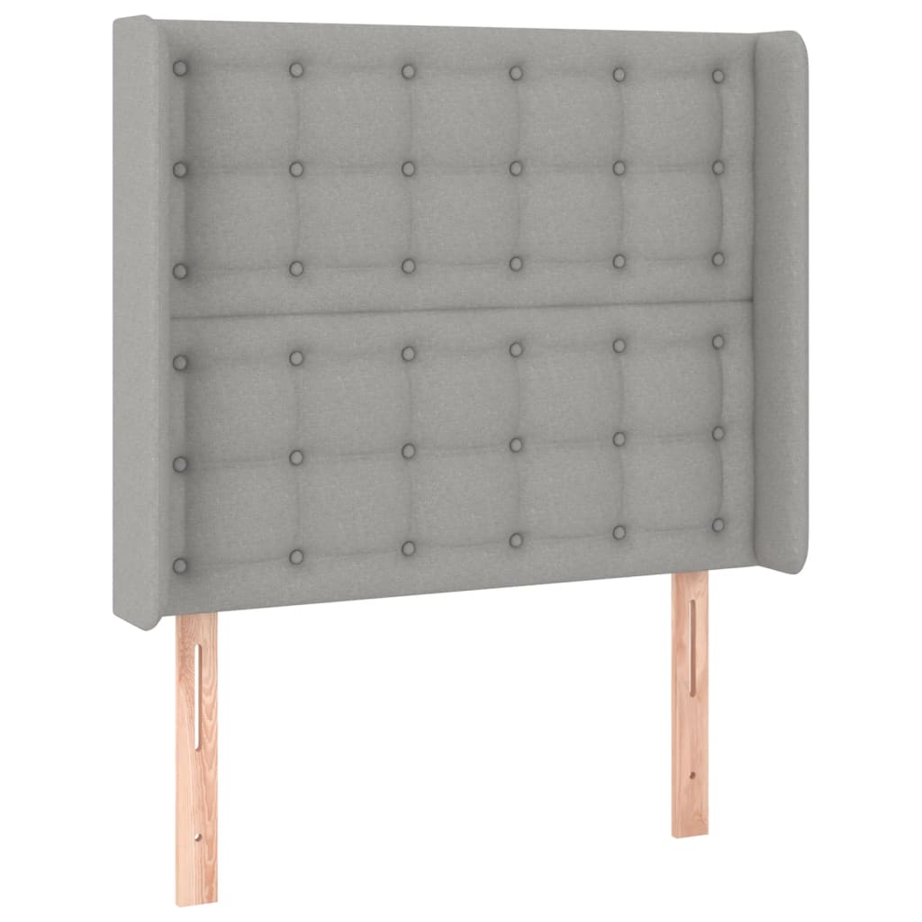 Boxspring met matras en LED stof lichtgrijs 80x200 cm is nu te koop bij PeponiXL, paradijselijk wonen!