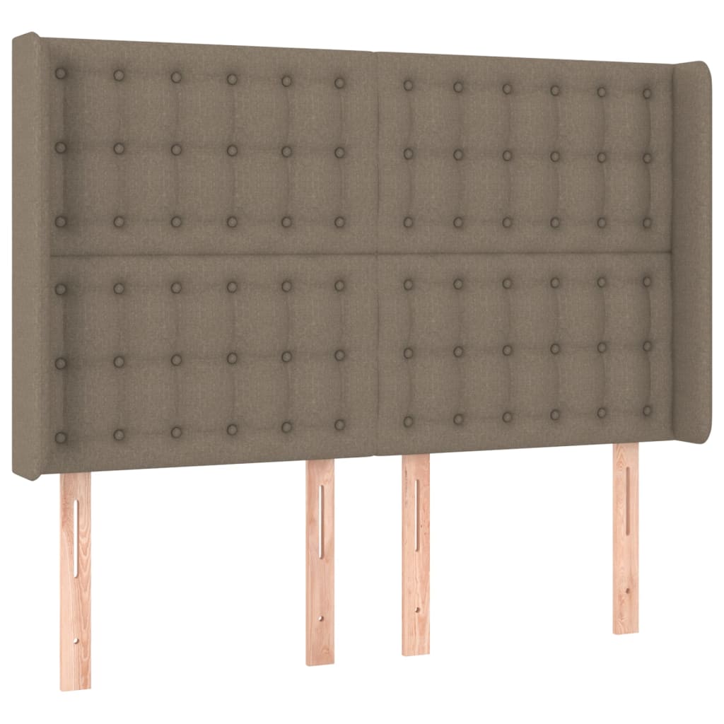 Boxspring met matras en LED stof taupe 140x190 cm is nu te koop bij PeponiXL, paradijselijk wonen!