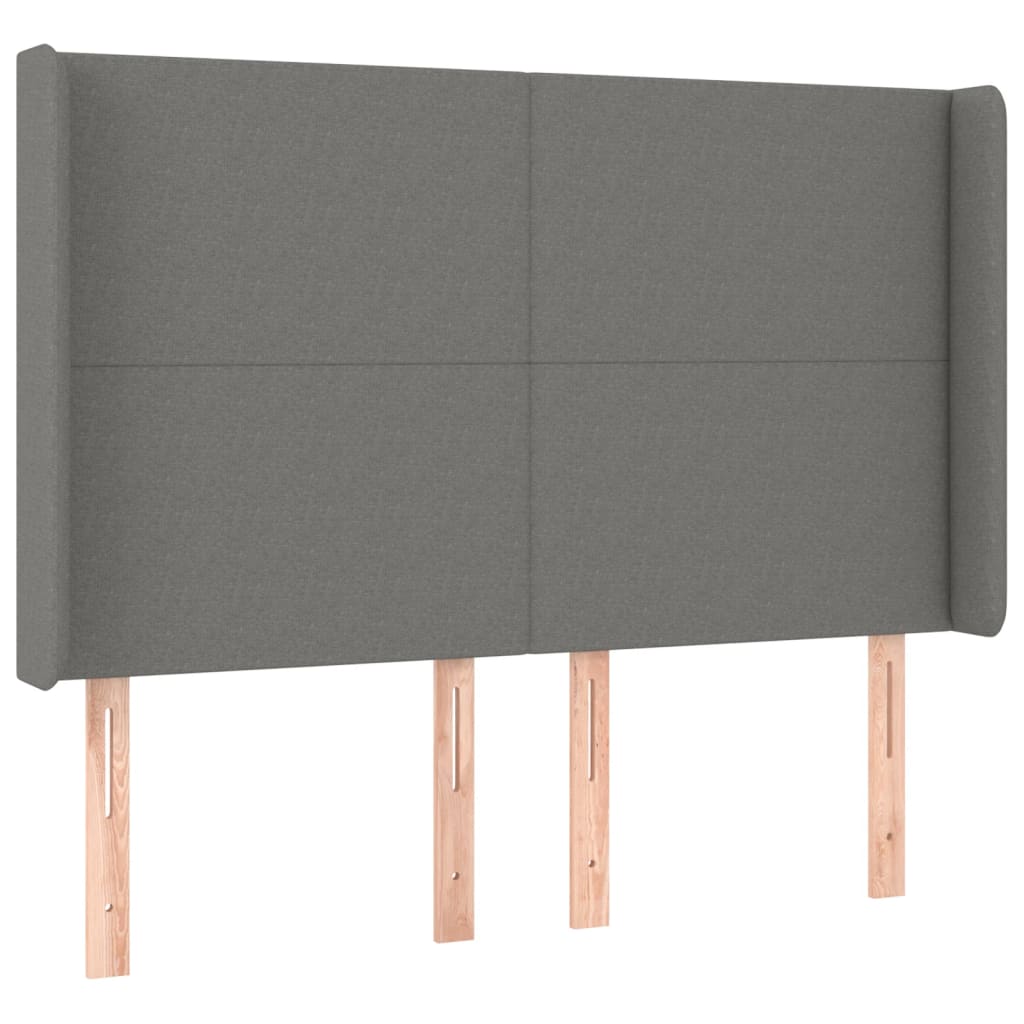 Boxspring met matras en LED stof donkergrijs 140x190 cm is nu te koop bij PeponiXL, paradijselijk wonen!