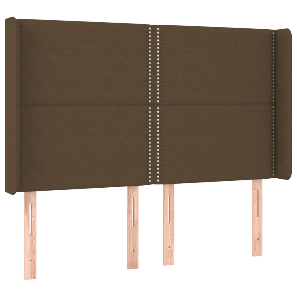 Boxspring met matras en LED stof donkerbruin 140x190 cm is nu te koop bij PeponiXL, paradijselijk wonen!