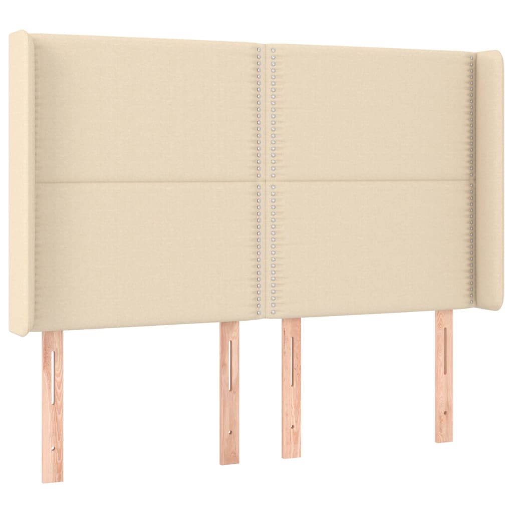 Boxspring met matras en LED stof crèmekleurig 140x190 cm is nu te koop bij PeponiXL, paradijselijk wonen!