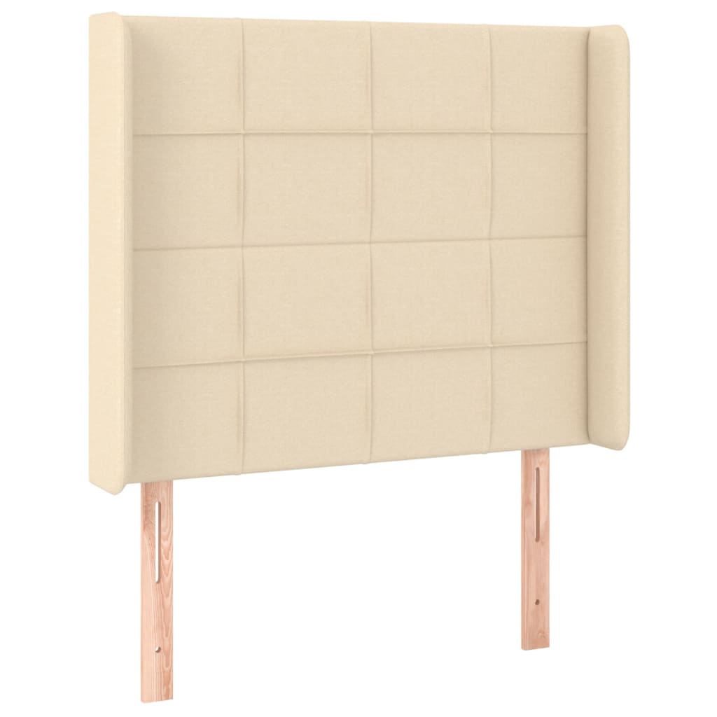Boxspring met matras en LED stof crèmekleurig 90x190 cm is nu te koop bij PeponiXL, paradijselijk wonen!