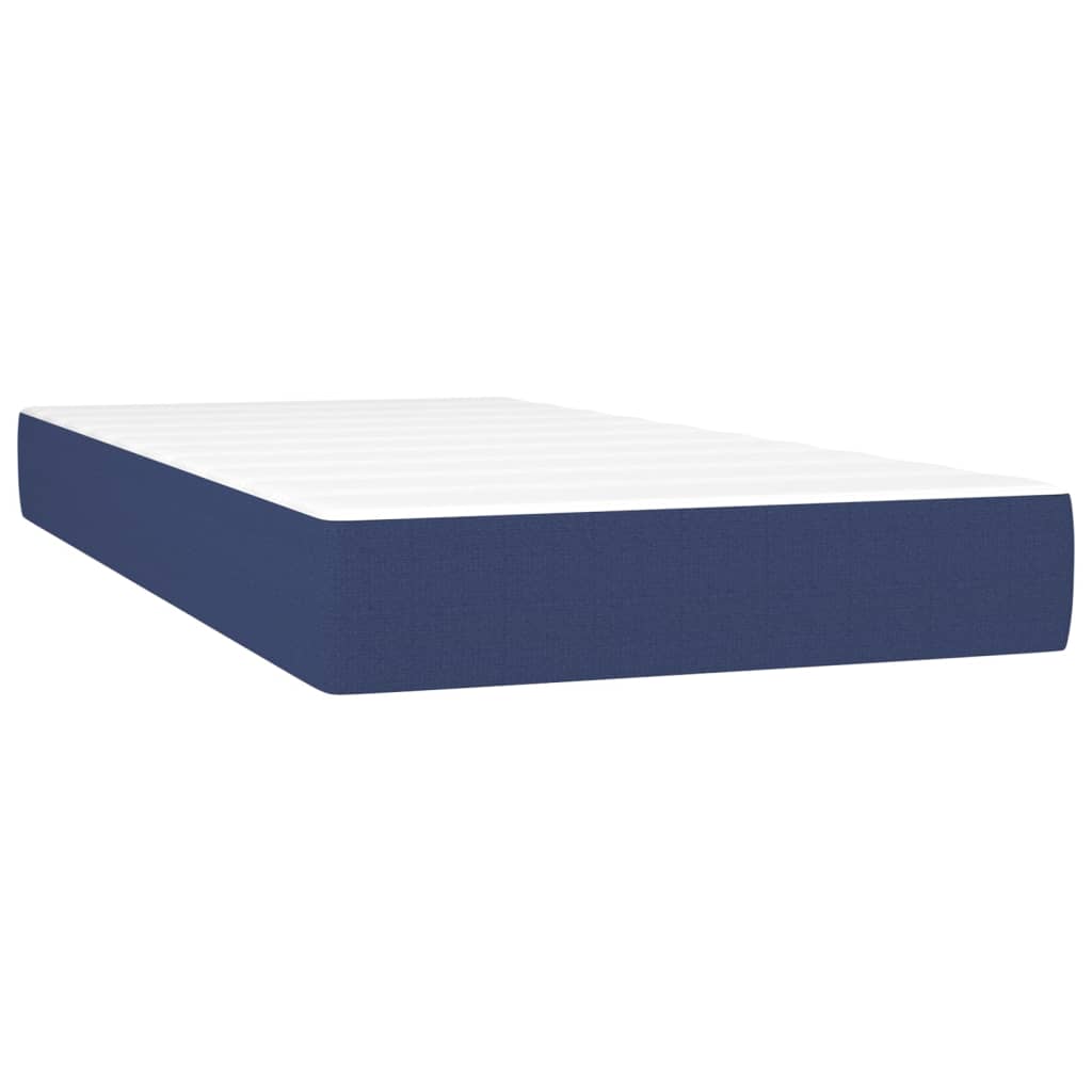 Boxspring met matras en LED stof blauw 90x190 cm is nu te koop bij PeponiXL, paradijselijk wonen!