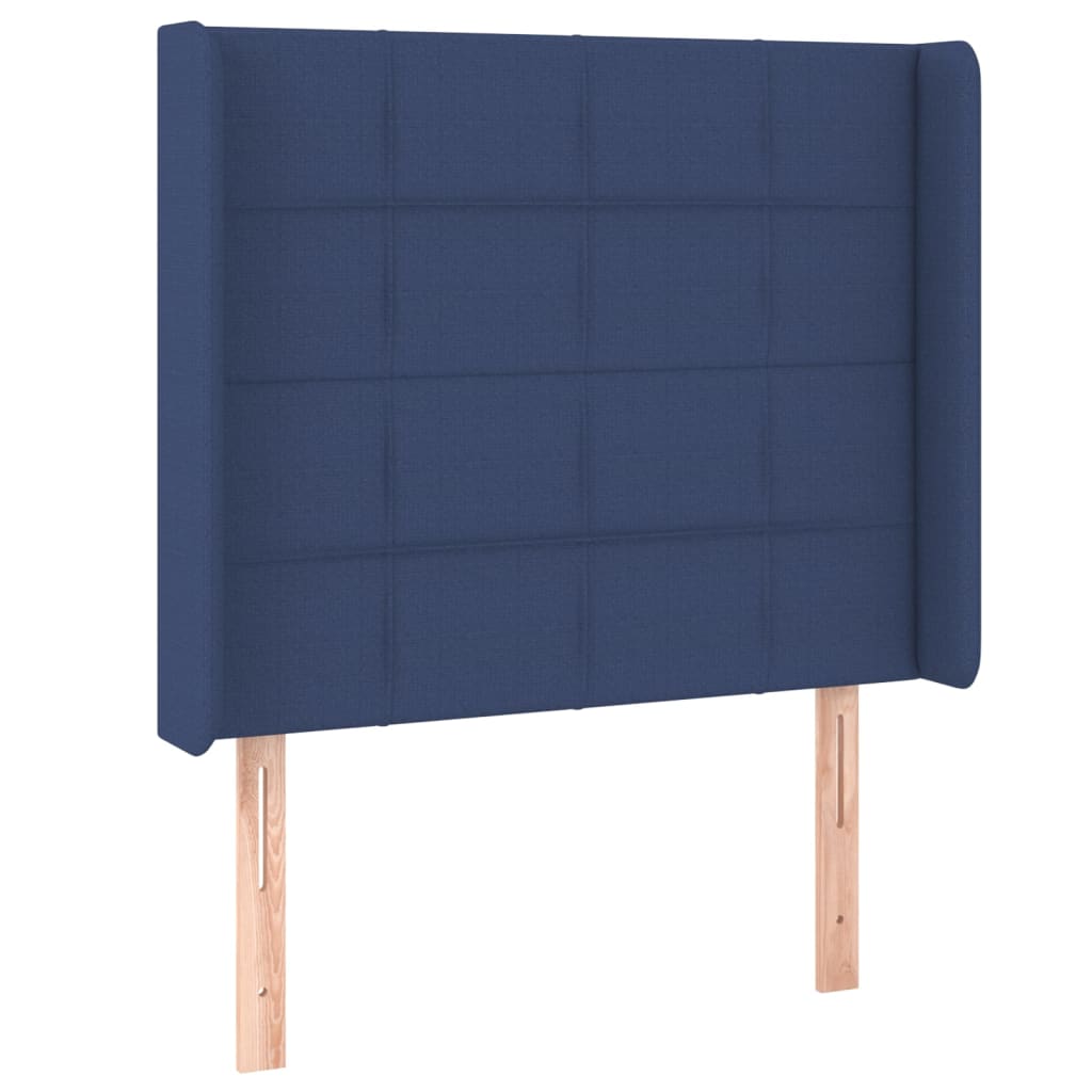 Boxspring met matras en LED stof blauw 90x190 cm is nu te koop bij PeponiXL, paradijselijk wonen!