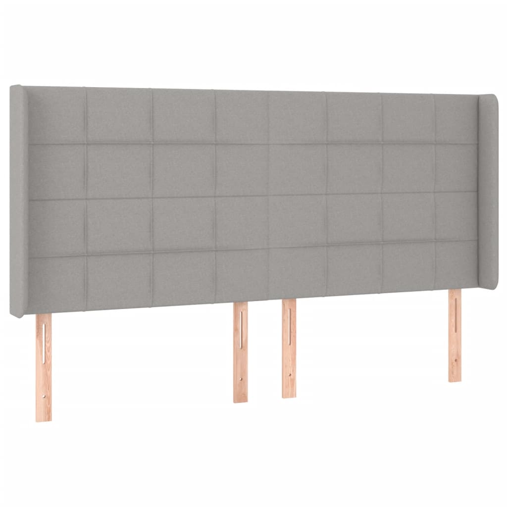 Boxspring met matras en LED stof lichtgrijs 160x200 cm is nu te koop bij PeponiXL, paradijselijk wonen!