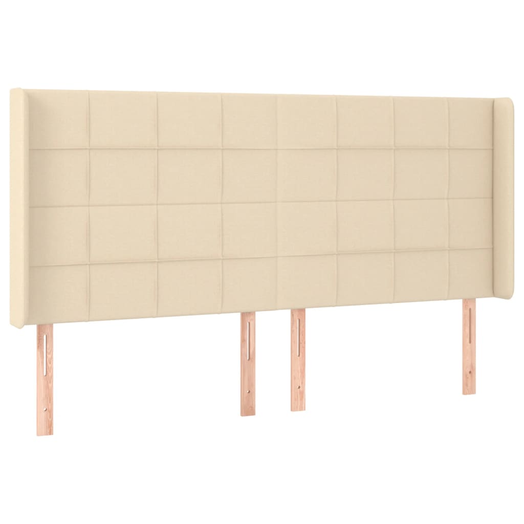 Boxspring met matras en LED stof crèmekleurig 160x200 cm is nu te koop bij PeponiXL, paradijselijk wonen!