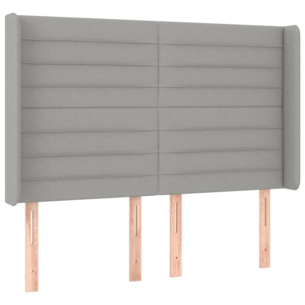 Boxspring met matras en LED stof lichtgrijs 140x190 cm is nu te koop bij PeponiXL, paradijselijk wonen!