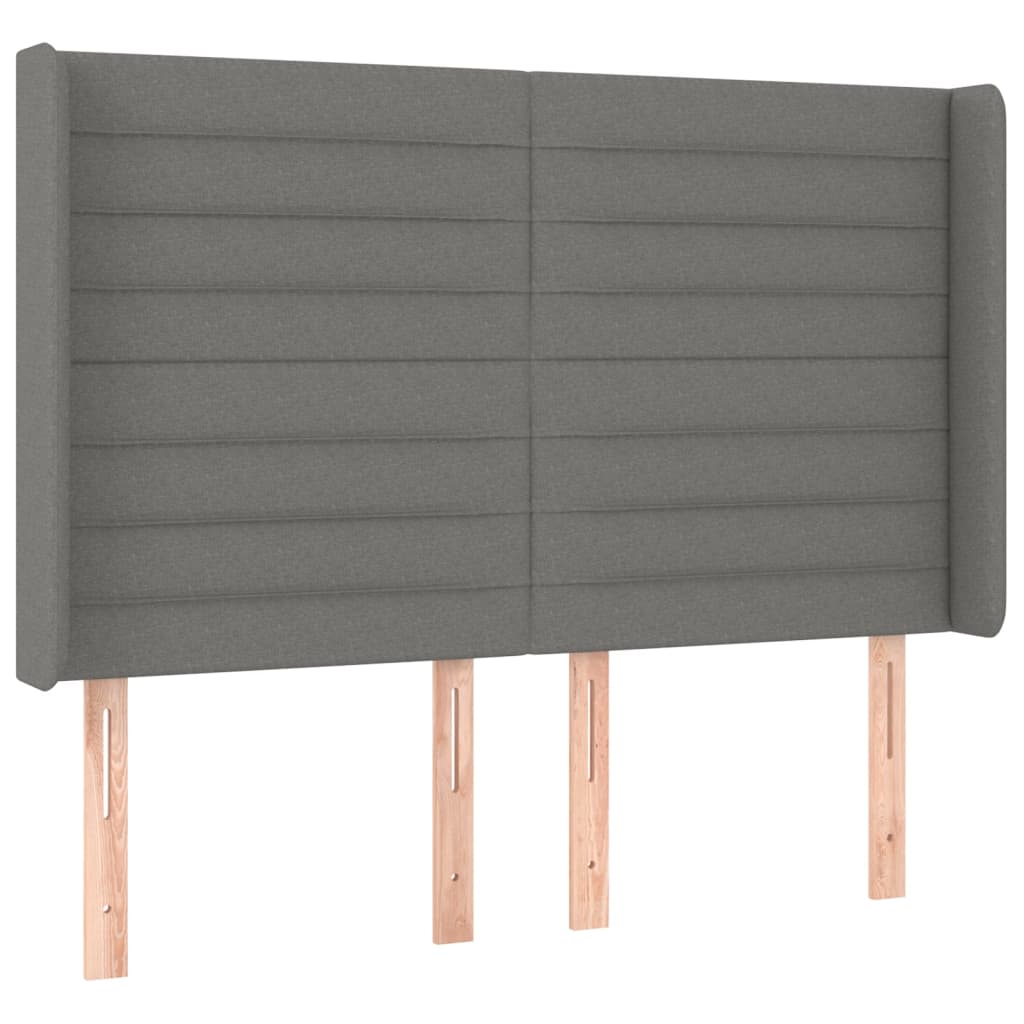 Boxspring met matras en LED stof donkergrijs 140x190 cm is nu te koop bij PeponiXL, paradijselijk wonen!
