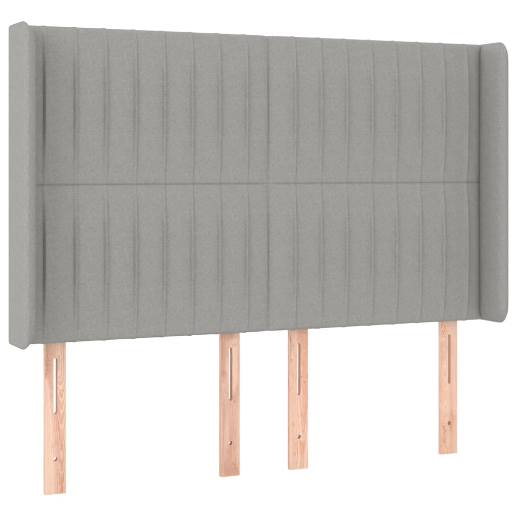 Boxspring met matras en LED stof lichtgrijs 140x190 cm is nu te koop bij PeponiXL, paradijselijk wonen!