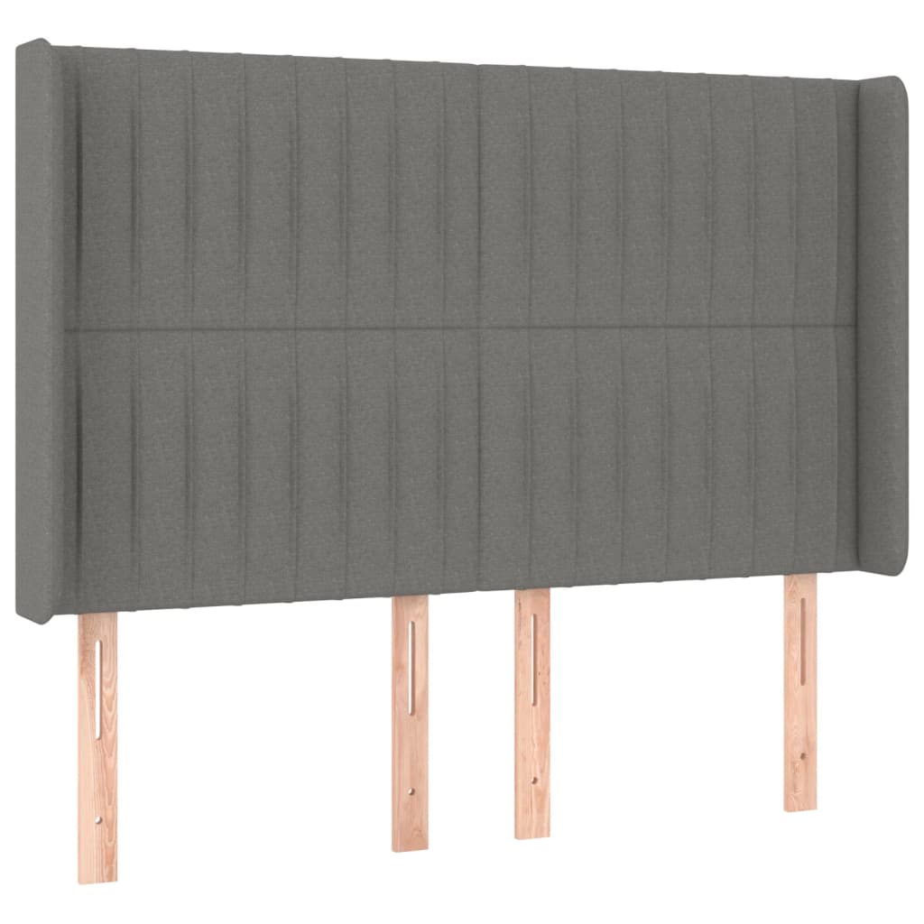 Boxspring met matras en LED stof donkergrijs 140x190 cm is nu te koop bij PeponiXL, paradijselijk wonen!