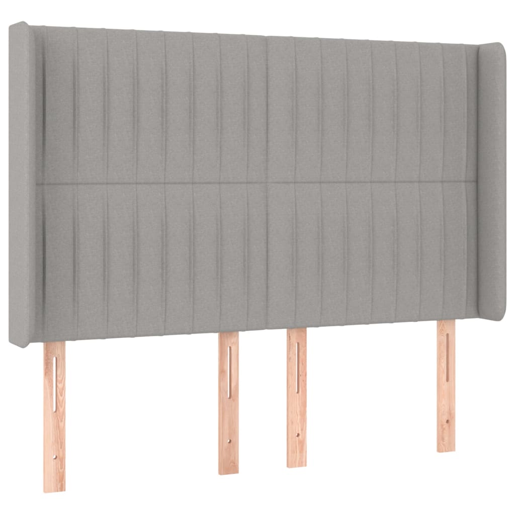 Boxspring met matras en LED stof lichtgrijs 140x200 cm is nu te koop bij PeponiXL, paradijselijk wonen!
