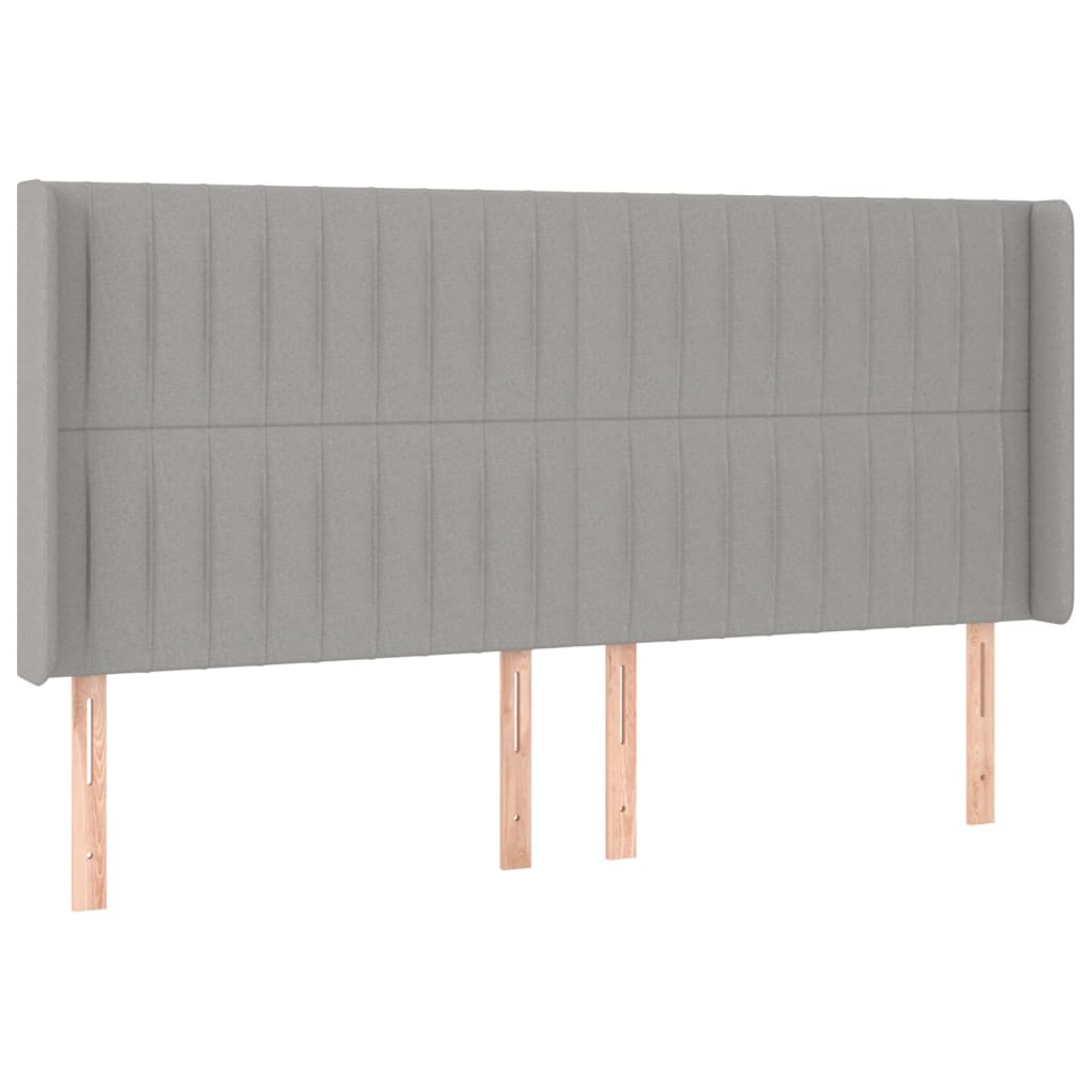 Boxspring met matras en LED stof lichtgrijs 160x200 cm is nu te koop bij PeponiXL, paradijselijk wonen!