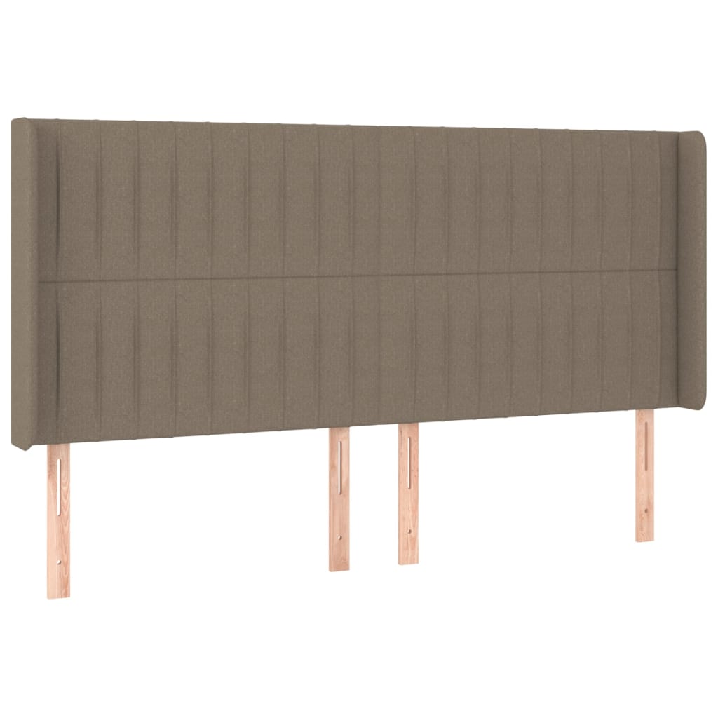 Boxspring met matras en LED stof taupe 200x200 cm is nu te koop bij PeponiXL, paradijselijk wonen!