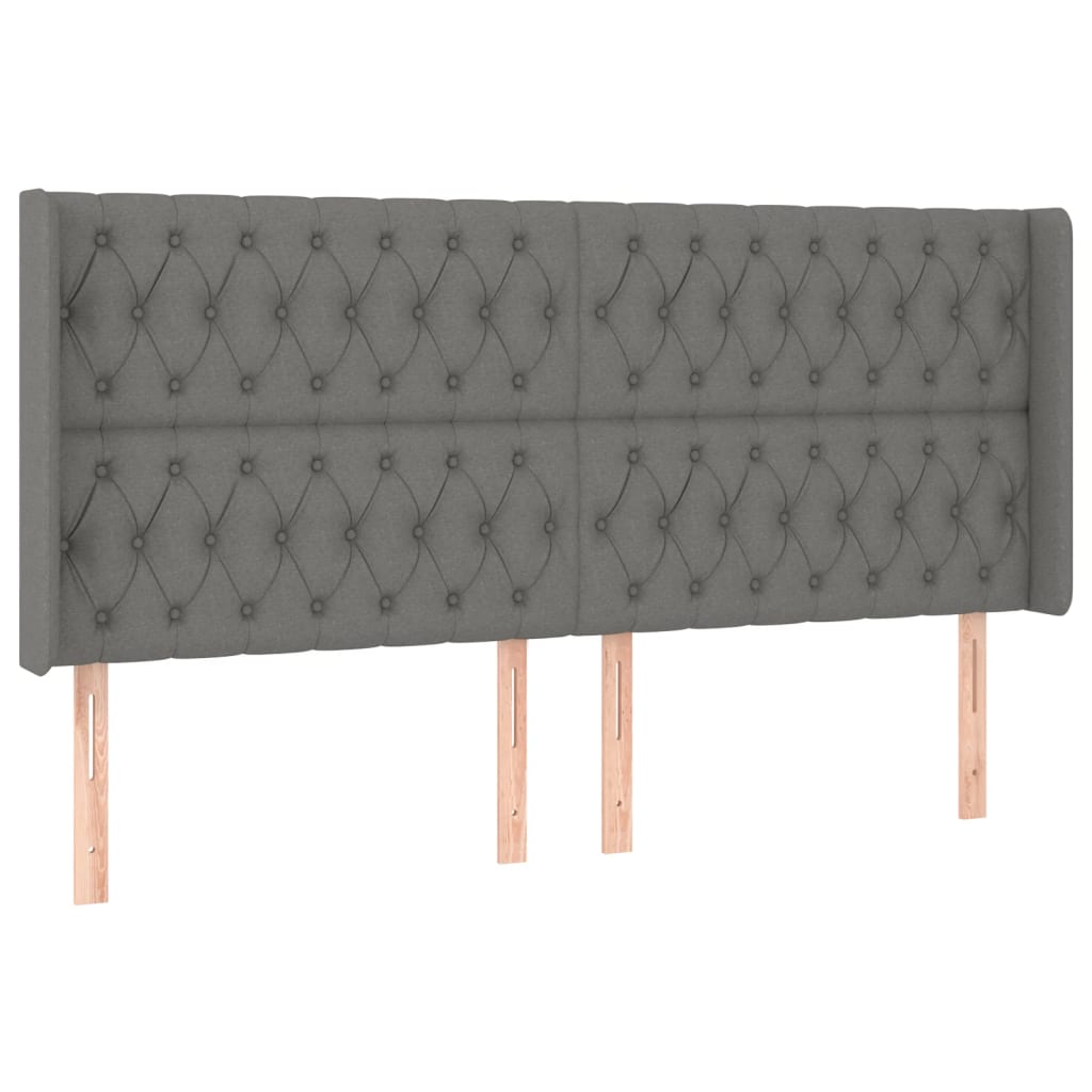 Boxspring met matras en LED stof donkergrijs 180x200 cm is nu te koop bij PeponiXL, paradijselijk wonen!