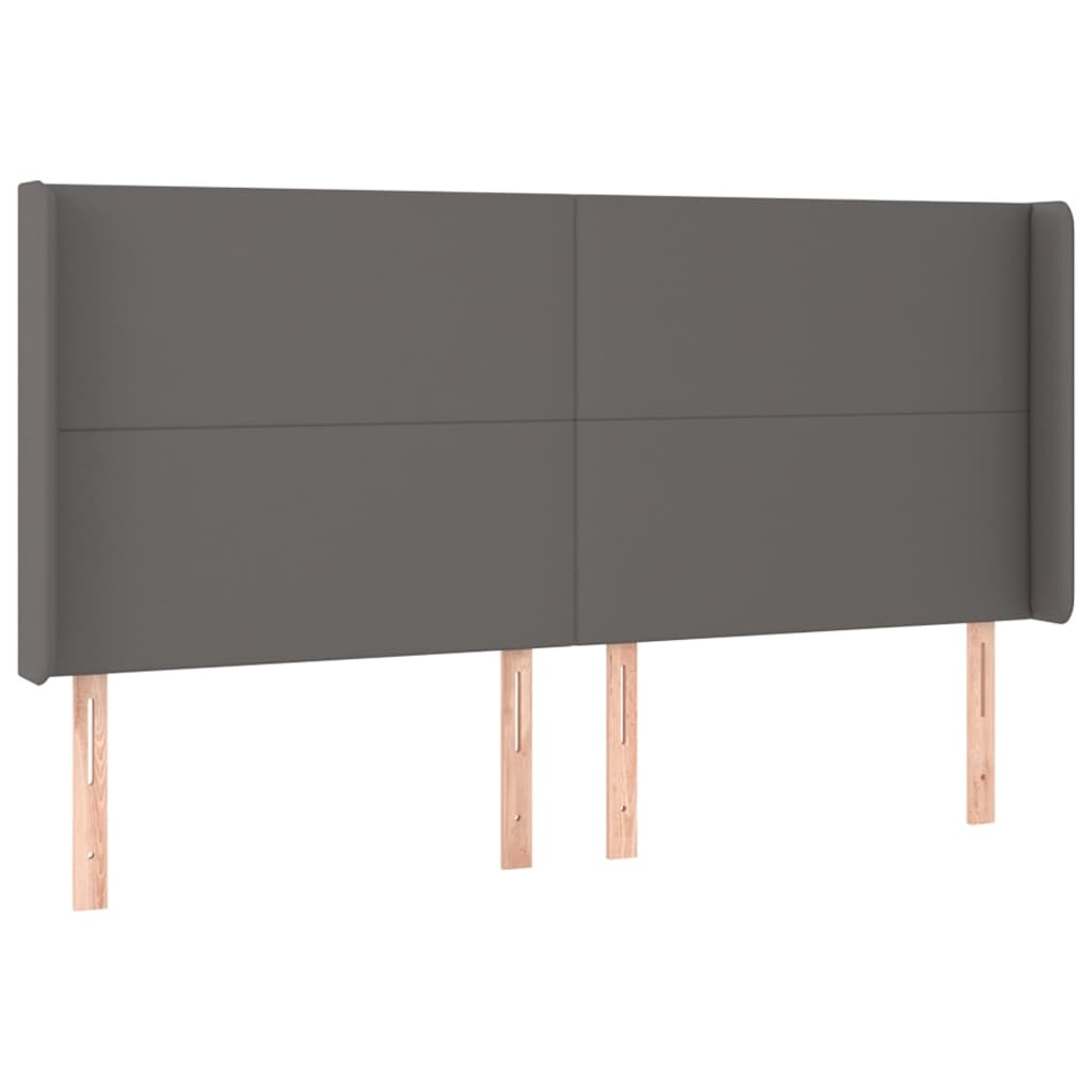 Boxspring met matras en LED kunstleer grijs 180x200 cm is nu te koop bij PeponiXL, paradijselijk wonen!