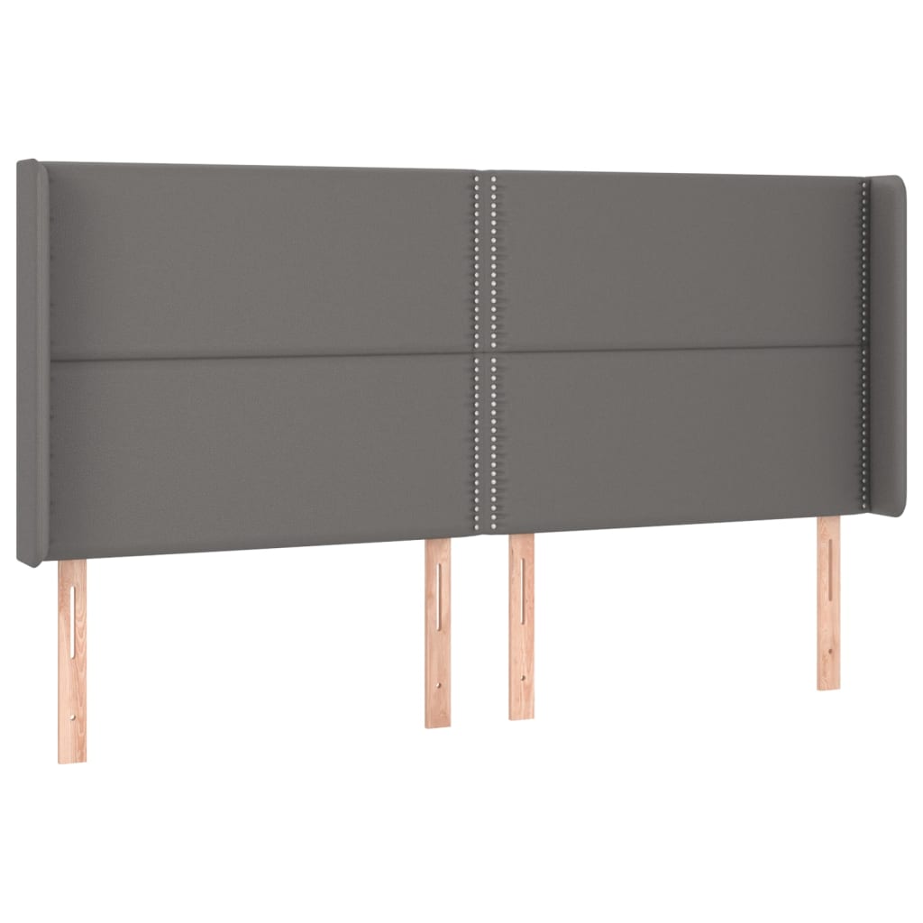Boxspring met matras en LED kunstleer grijs 180x200 cm is nu te koop bij PeponiXL, paradijselijk wonen!