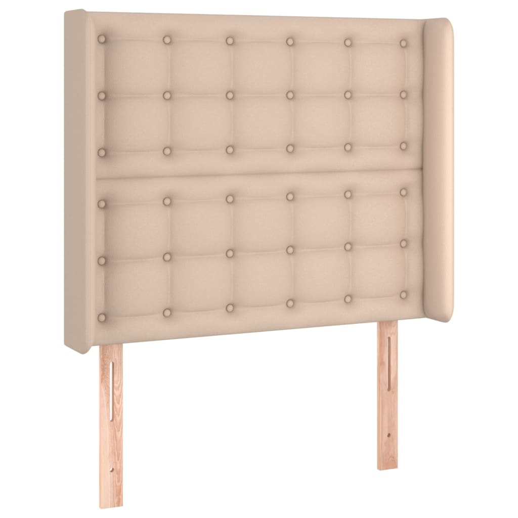 Boxspring met matras en LED kunstleer cappuccinokleur 90x200 cm is nu te koop bij PeponiXL, paradijselijk wonen!