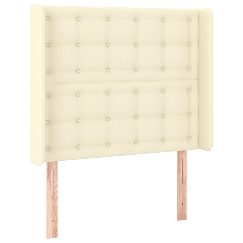 Boxspring met matras en LED kunstleer crèmekleurig 100x200 cm is nu te koop bij PeponiXL, paradijselijk wonen!