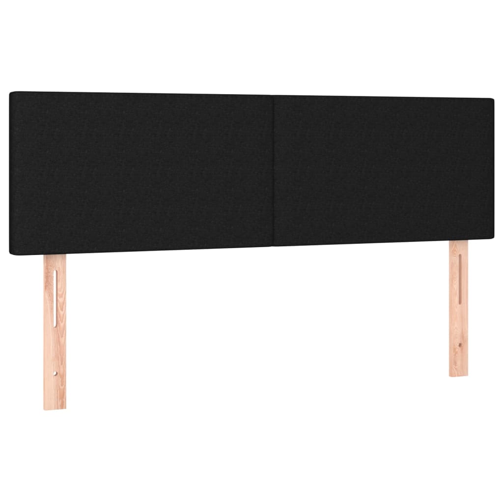 Boxspring met matras en LED stof zwart 140x190 cm is nu te koop bij PeponiXL, paradijselijk wonen!