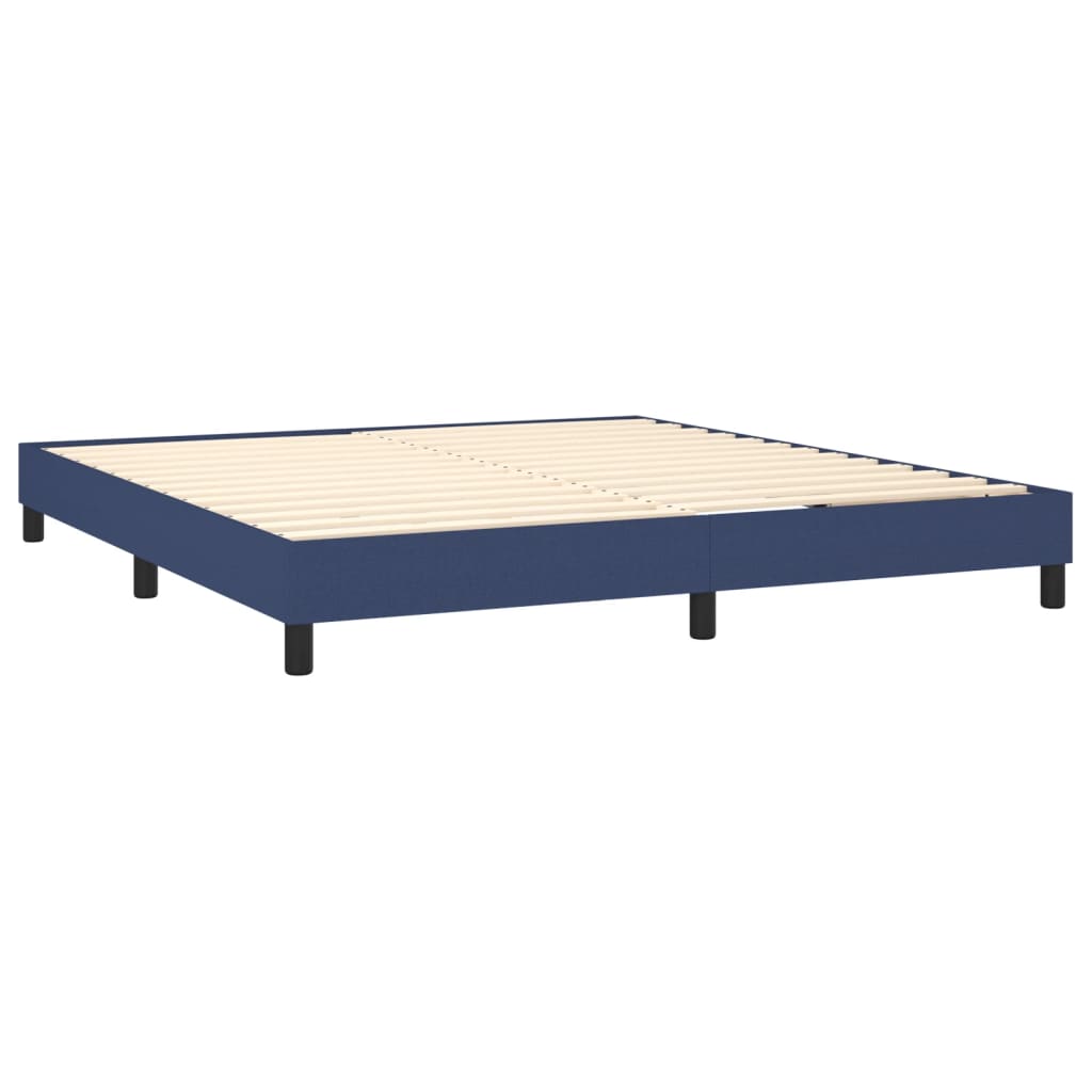 Boxspring met matras en LED stof blauw 180x200 cm is nu te koop bij PeponiXL, paradijselijk wonen!