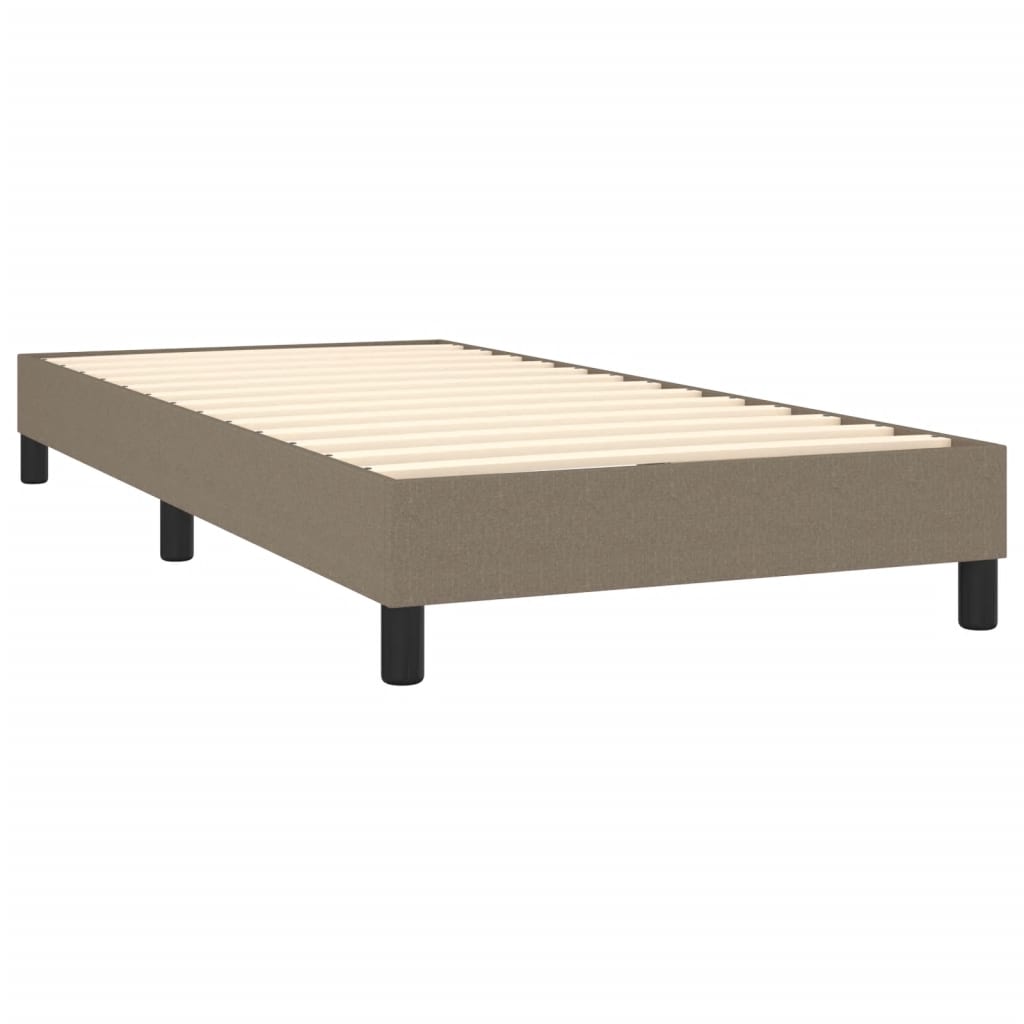 Boxspring met matras en LED stof taupe 90x190 cm is nu te koop bij PeponiXL, paradijselijk wonen!