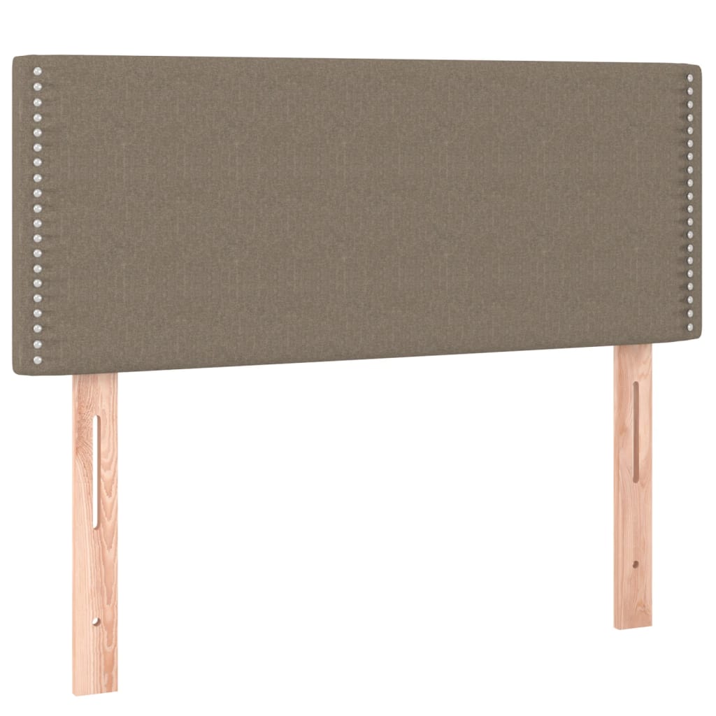 Boxspring met matras en LED stof taupe 90x190 cm is nu te koop bij PeponiXL, paradijselijk wonen!