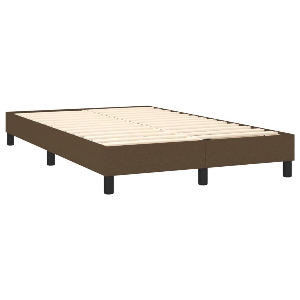 Boxspring met matras en LED stof donkerbruin 120x200 cm is nu te koop bij PeponiXL, paradijselijk wonen!