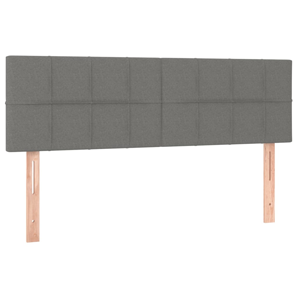 Boxspring met matras en LED stof donkergrijs 140x200 cm is nu te koop bij PeponiXL, paradijselijk wonen!