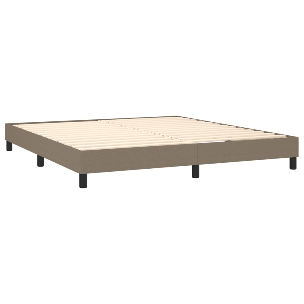 Boxspring met matras en LED stof taupe 180x200 cm is nu te koop bij PeponiXL, paradijselijk wonen!