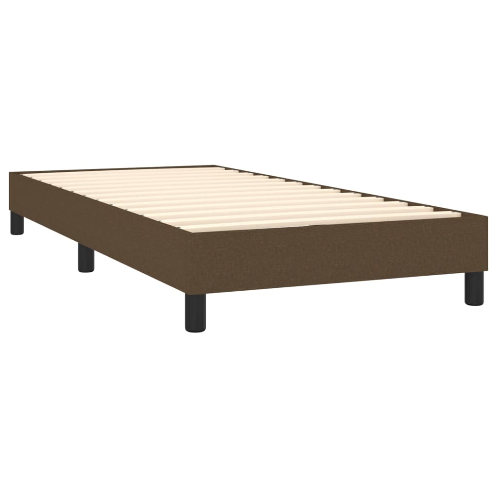 Boxspring met matras en LED stof donkerbruin 80x200 cm is nu te koop bij PeponiXL, paradijselijk wonen!