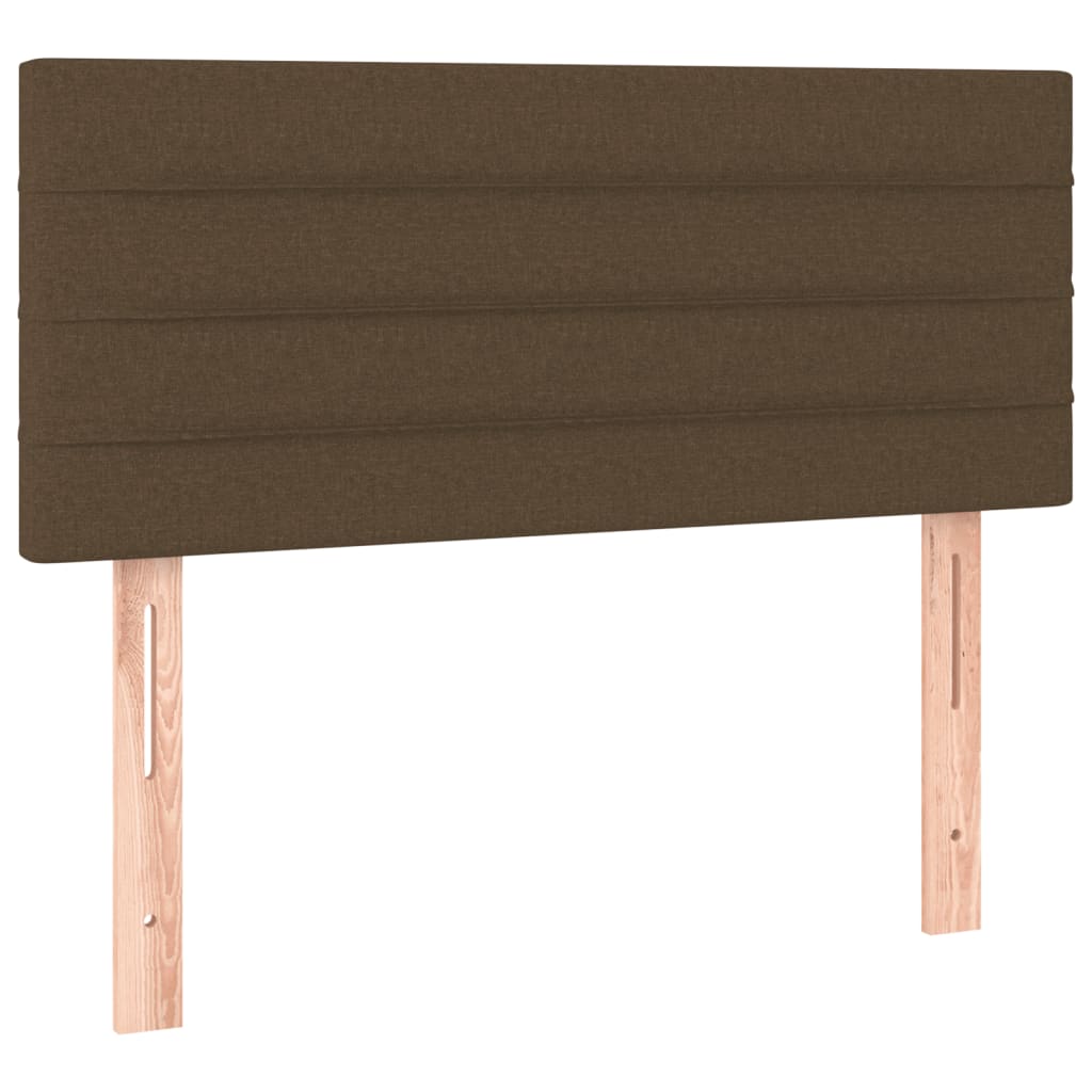 Boxspring met matras en LED stof donkerbruin 80x200 cm is nu te koop bij PeponiXL, paradijselijk wonen!