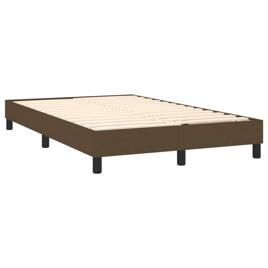 Boxspring met matras en LED stof donkerbruin 120x200 cm is nu te koop bij PeponiXL, paradijselijk wonen!