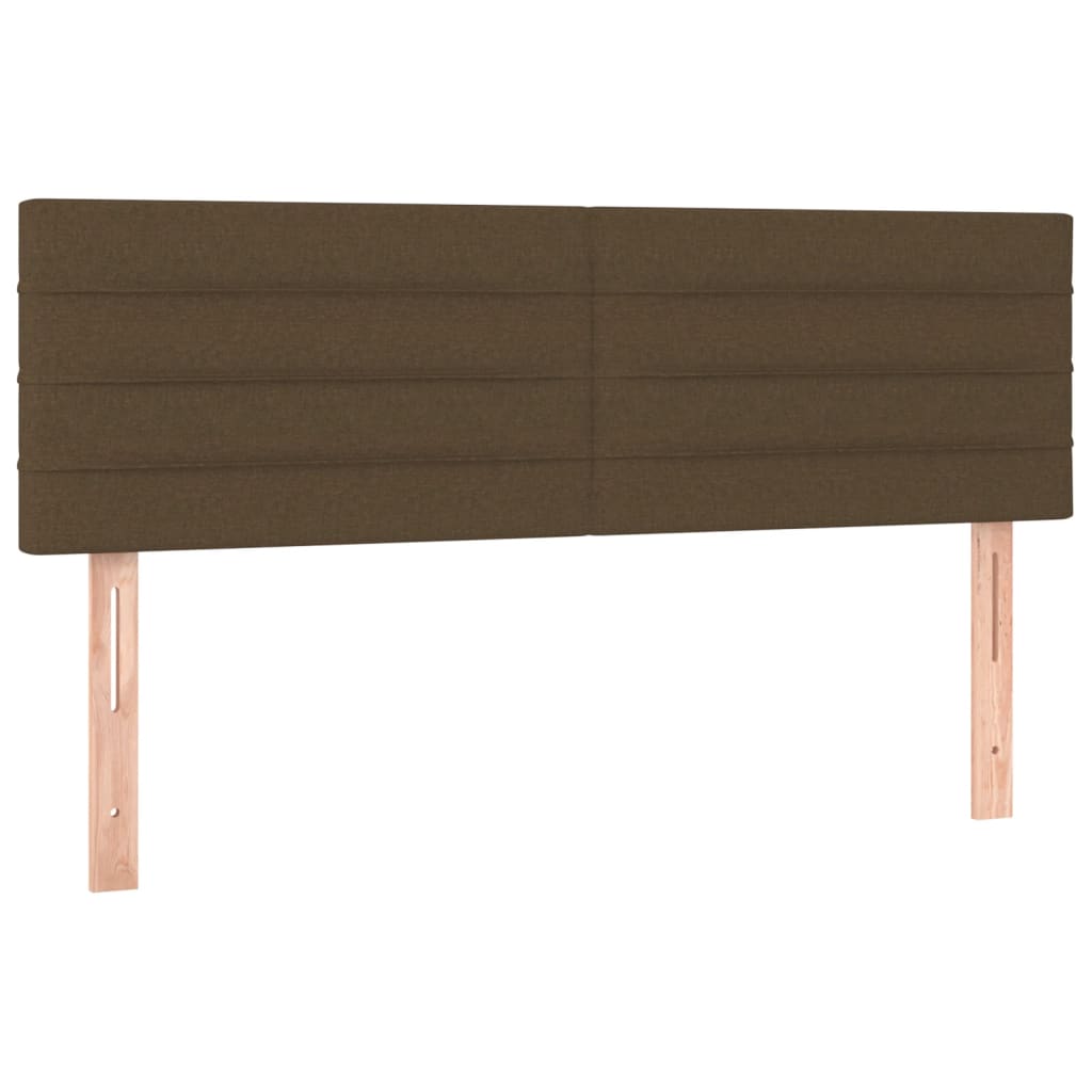 Boxspring met matras en LED stof donkerbruin 140x200 cm is nu te koop bij PeponiXL, paradijselijk wonen!