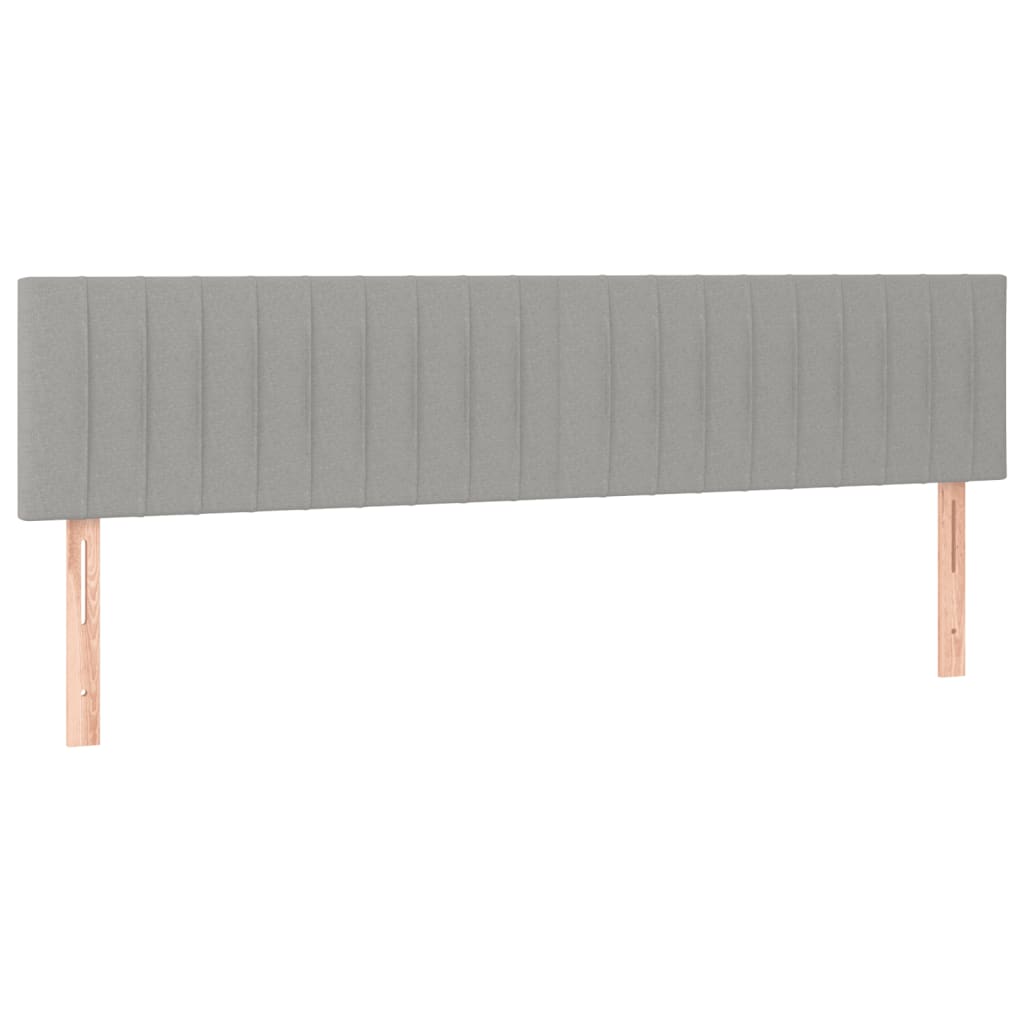 Boxspring met matras en LED stof lichtgrijs 200x200 cm is nu te koop bij PeponiXL, paradijselijk wonen!