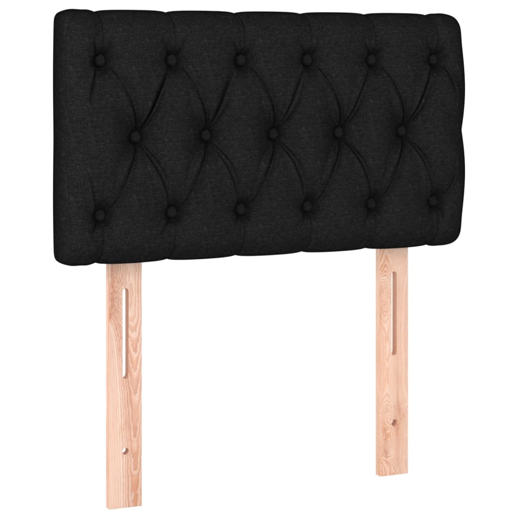 Boxspring met matras en LED stof zwart 80x200 cm is nu te koop bij PeponiXL, paradijselijk wonen!