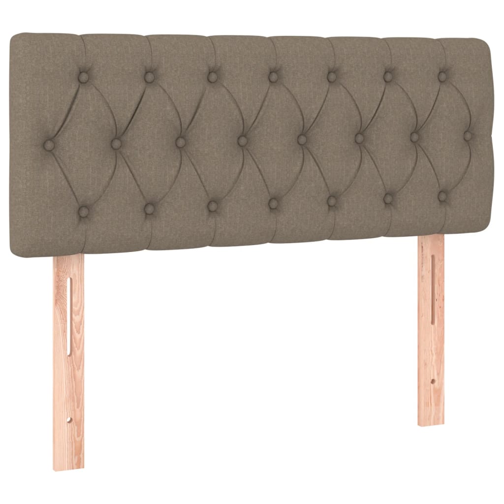Boxspring met matras en LED stof taupe 90x190 cm is nu te koop bij PeponiXL, paradijselijk wonen!