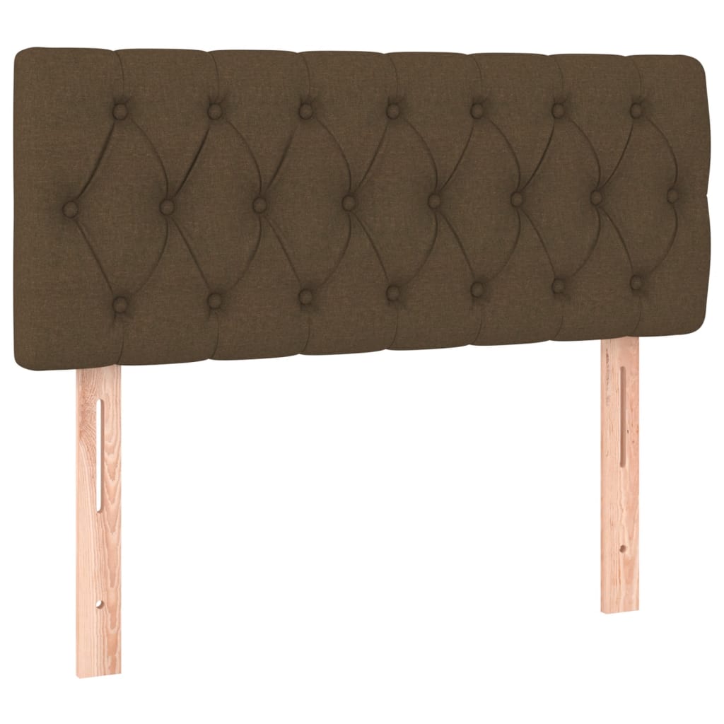 Boxspring met matras en LED stof donkerbruin 80x200 cm is nu te koop bij PeponiXL, paradijselijk wonen!