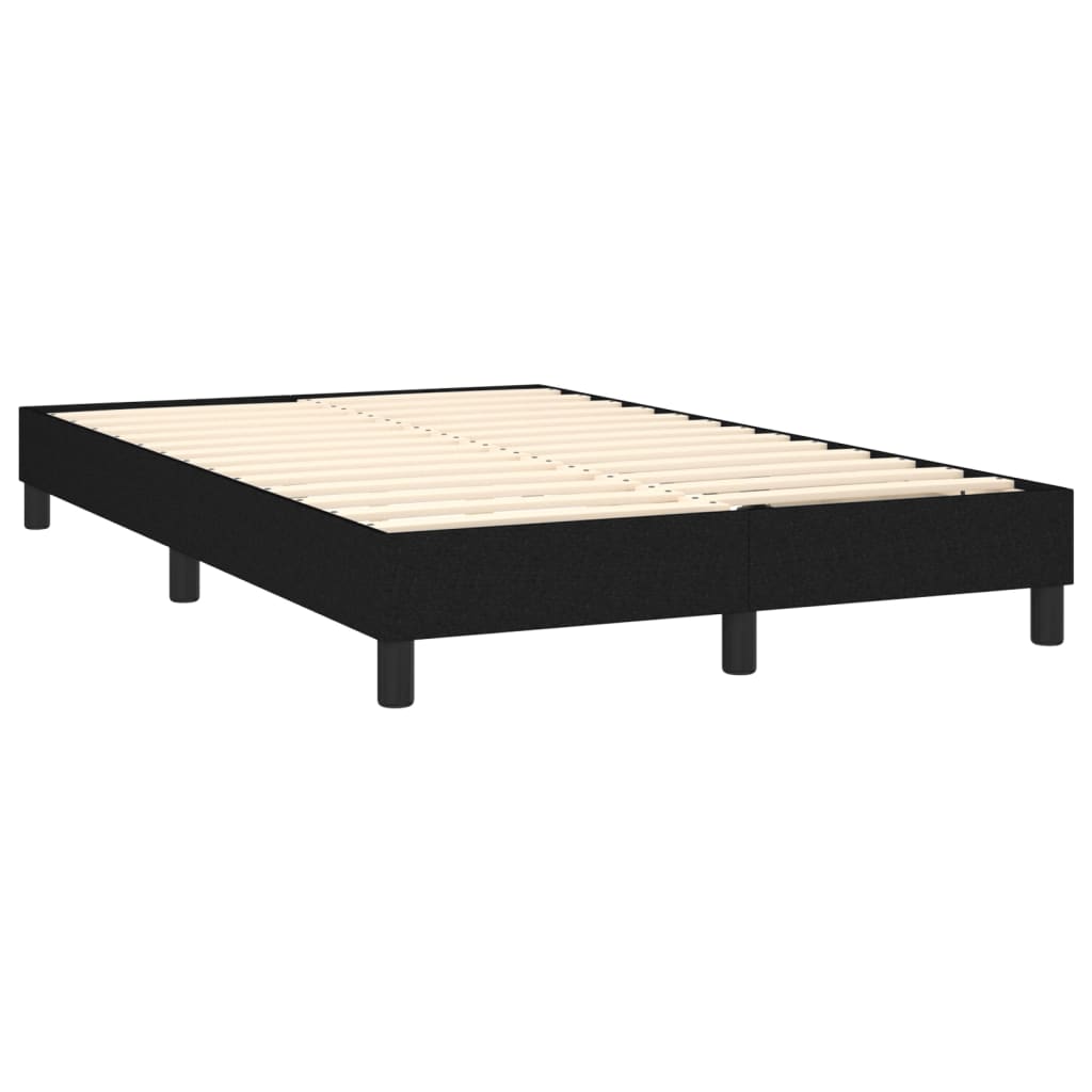 Boxspring met matras en LED stof zwart 120x200 cm is nu te koop bij PeponiXL, paradijselijk wonen!